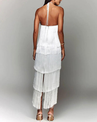 Baldwin Drapped Fringe Dress