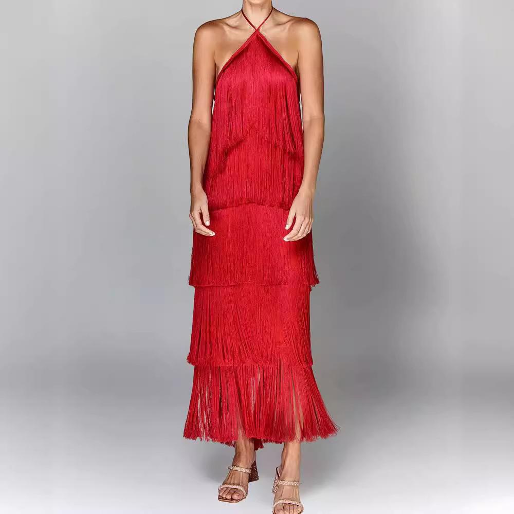 Baldwin Drapped Fringe Dress