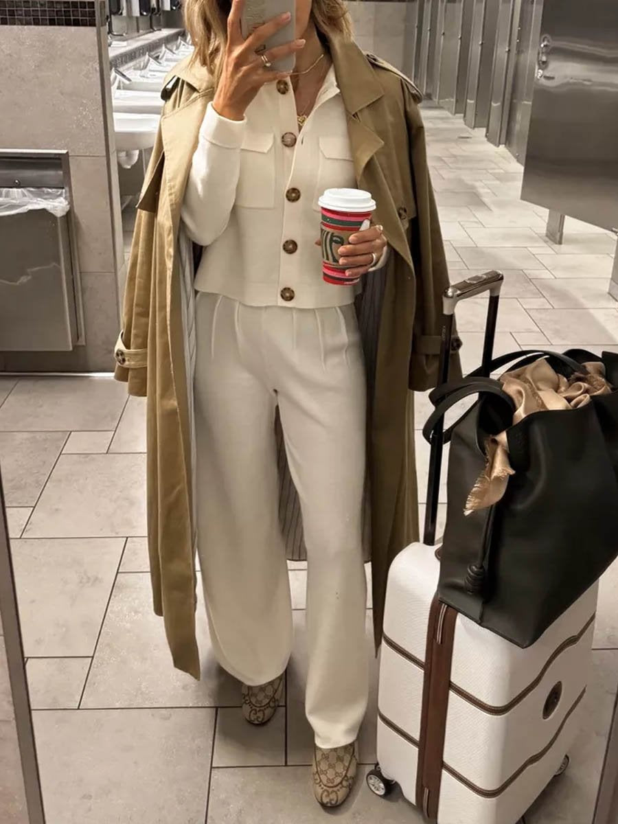 Button Up Knitted Set