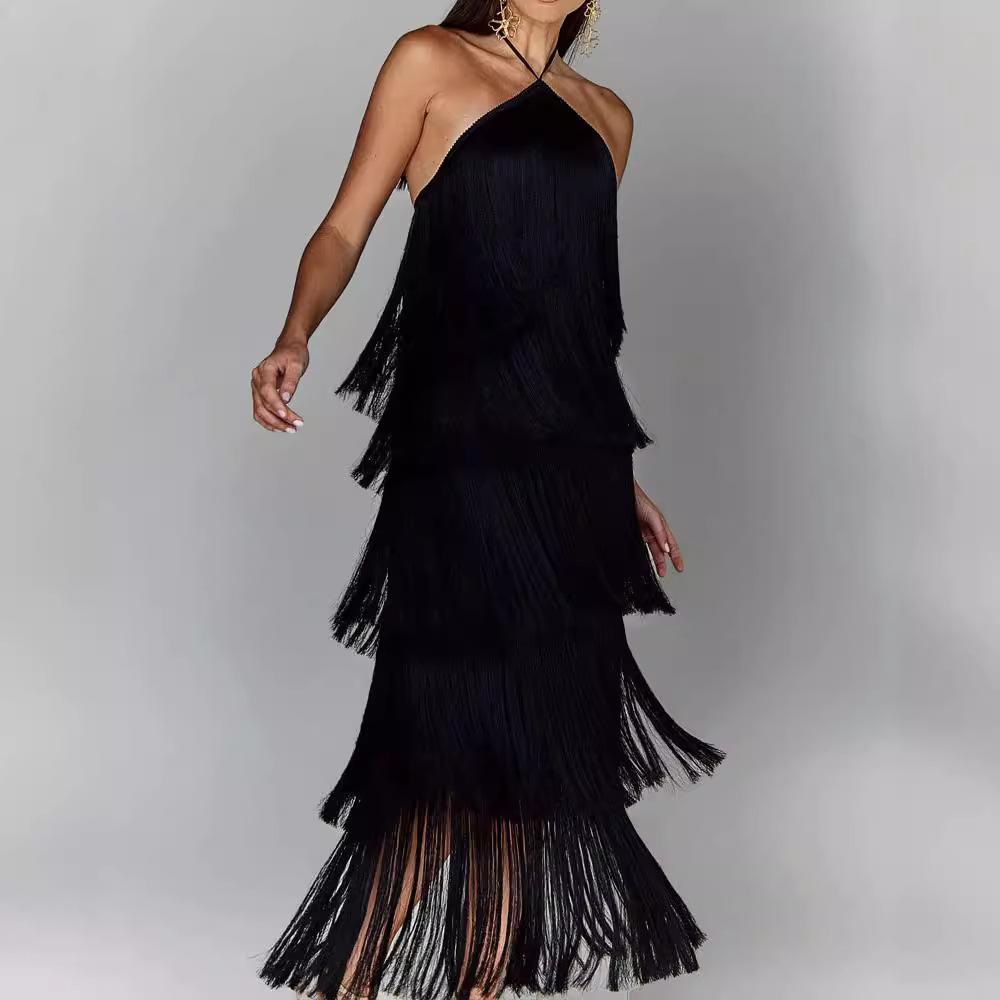 Baldwin Drapped Fringe Dress