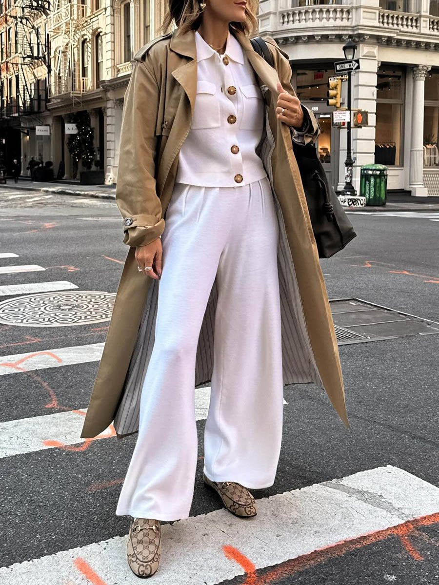Button Up Knitted Set