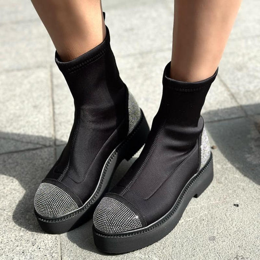 Diamond Ankle Boots