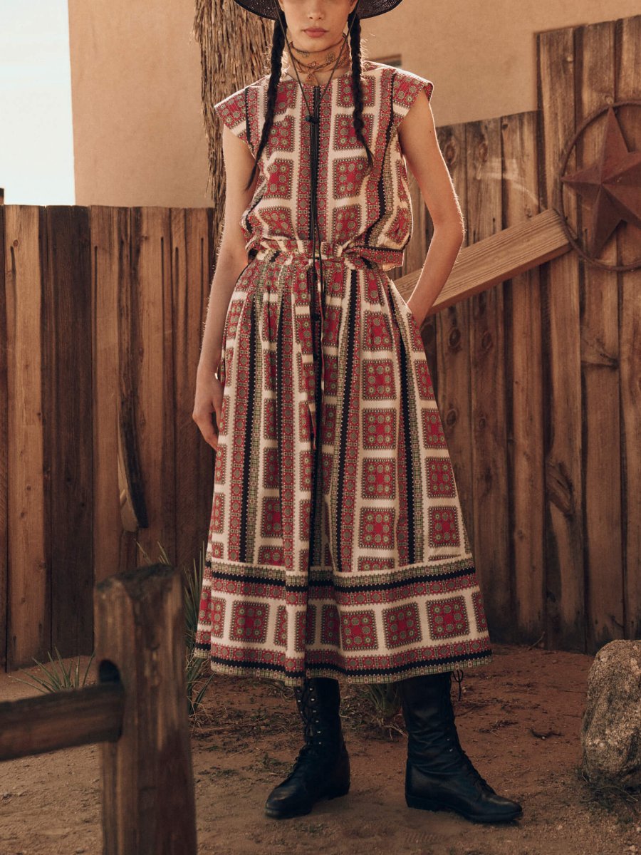 Westward Bandana Print Dress